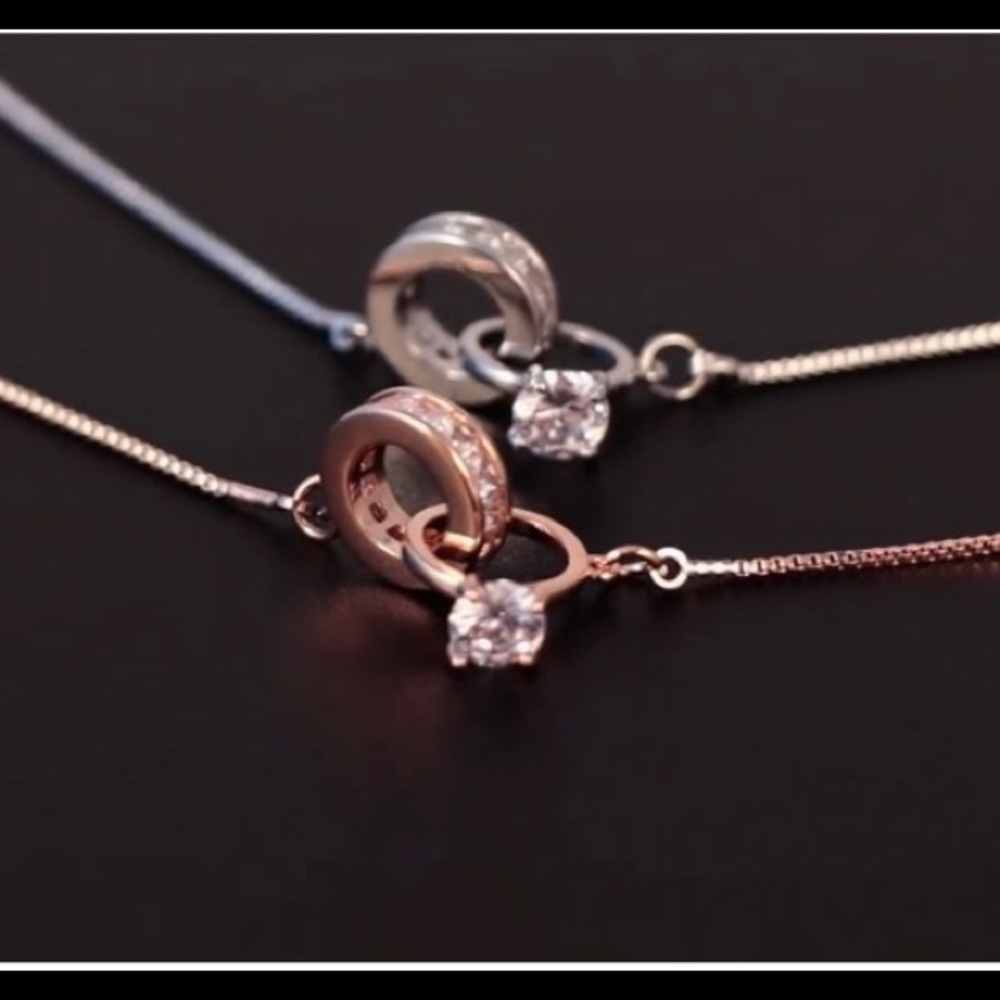 Interlocking circle bracelet,InfinityRing bracelet